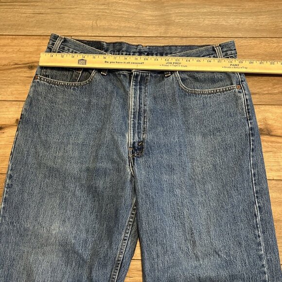 Men's Levis 550 Relaxed Fit Denim Jeans SZ 40x30 Blue Cotton VTG Red Tab - Picture 4 of 12